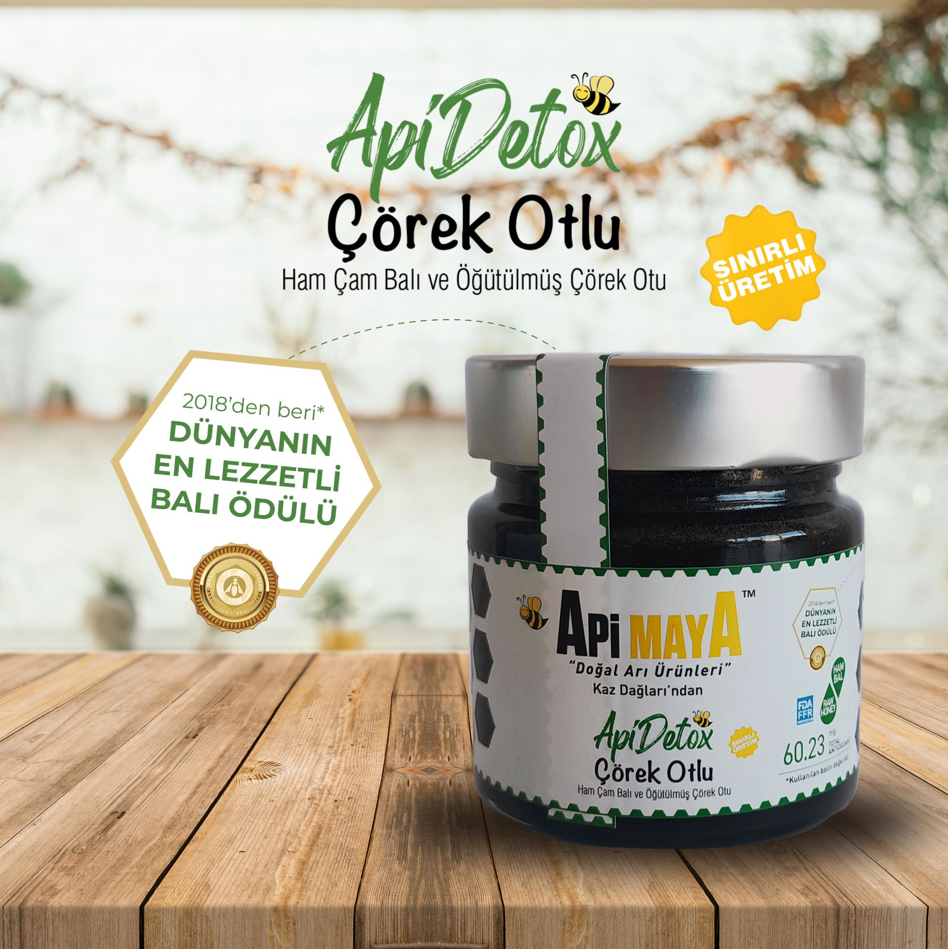 ApiDetox Çörek Otlu 280 gr (Çam Balı ve Çörek Otu)