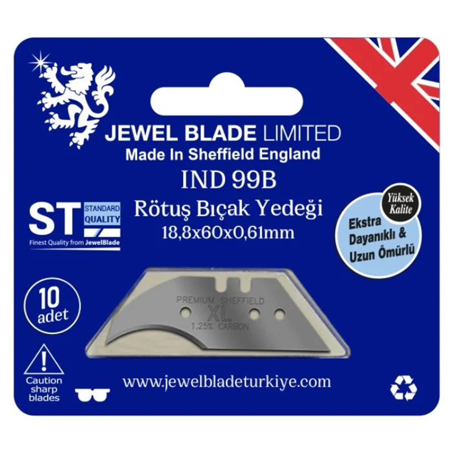 Jewel Blade Rötuş ve Halı Bıçak Yedekleri IND-99B Blister