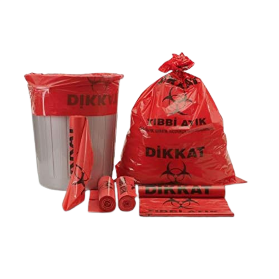 ÇÖP TORBASI JUMBO 80X110 TIBBİ ATIK KIRMIZI 800GR