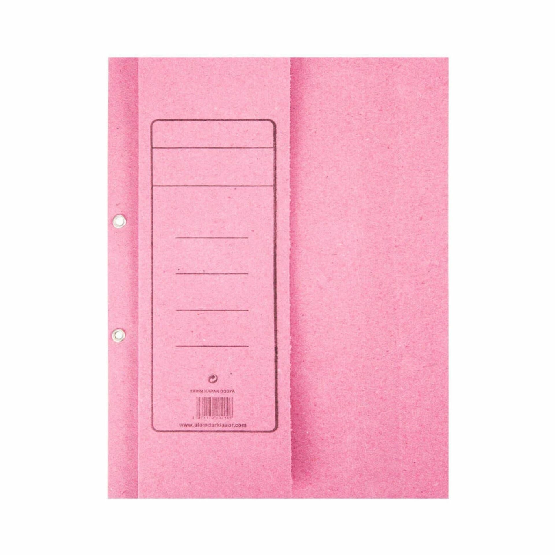 ALEMDAR YARIM KAPAK DOSYA PEMBE 50 Lİ