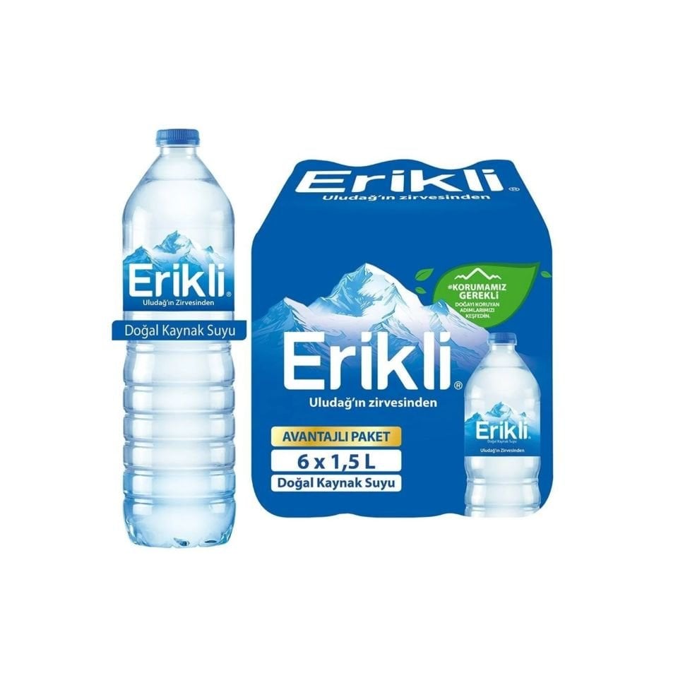 ERİKLİ PET ŞİŞE SU 1. LT 6 LI