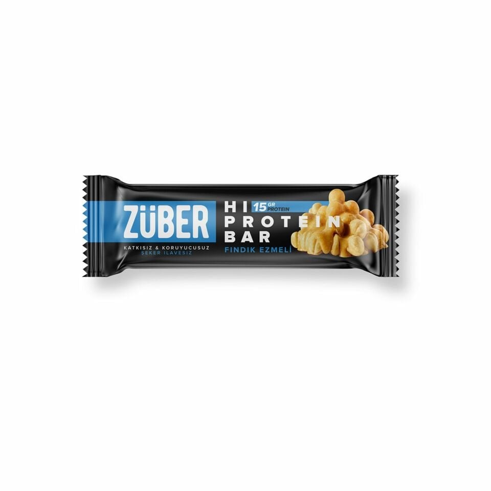 ZÜBER FINDIK EZMELİ  HI-PROTEİN BAR 45 GR