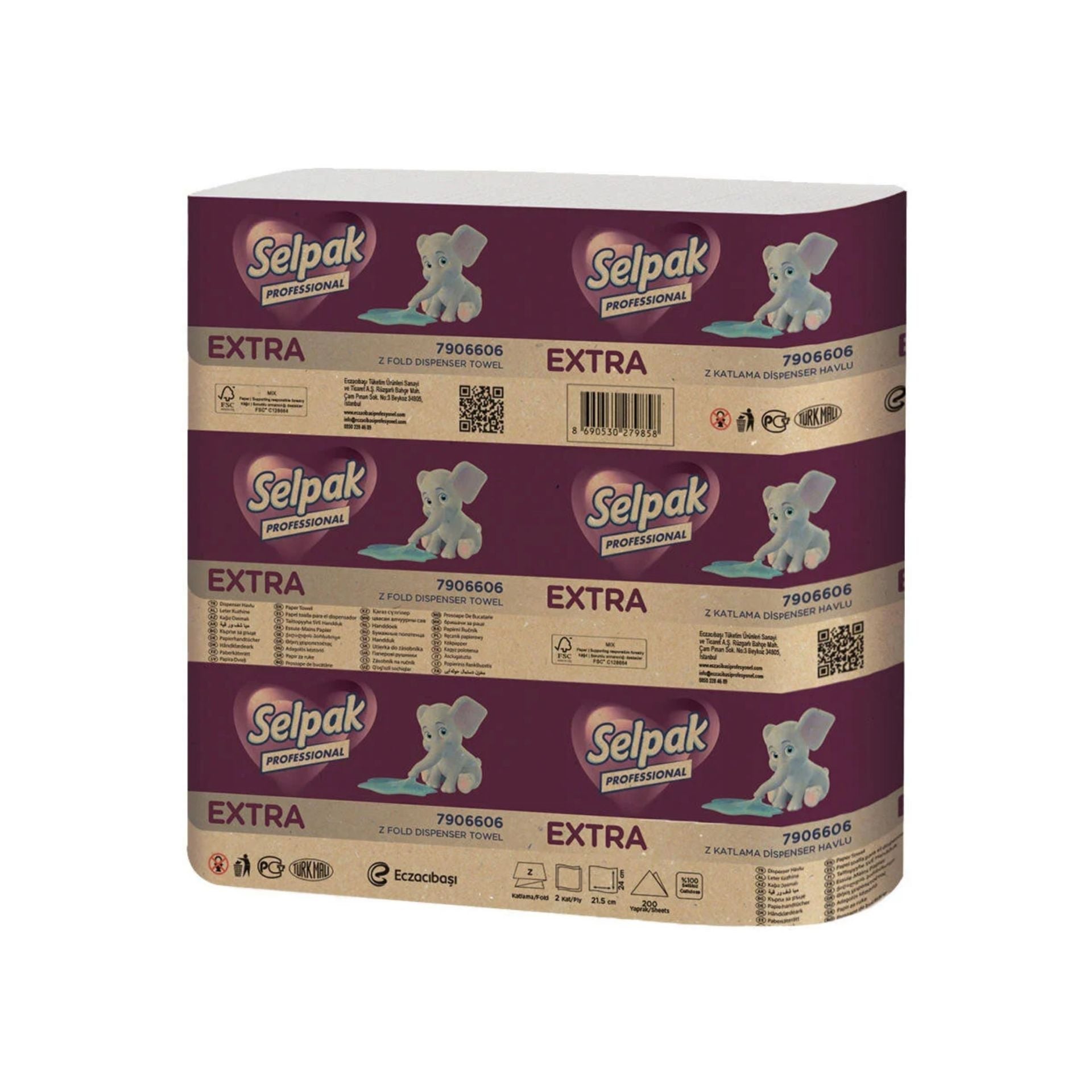 SELPAK PROF. EXTRA Z KATLI DİSPENSER HAVLU 12 Lİ