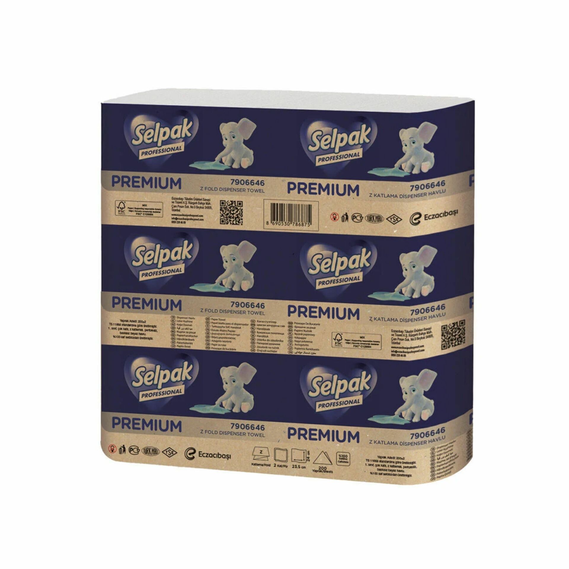 SELPAK PROF.PREMİUM Z KATLI DİSPENSER HAVLU 20 Lİ