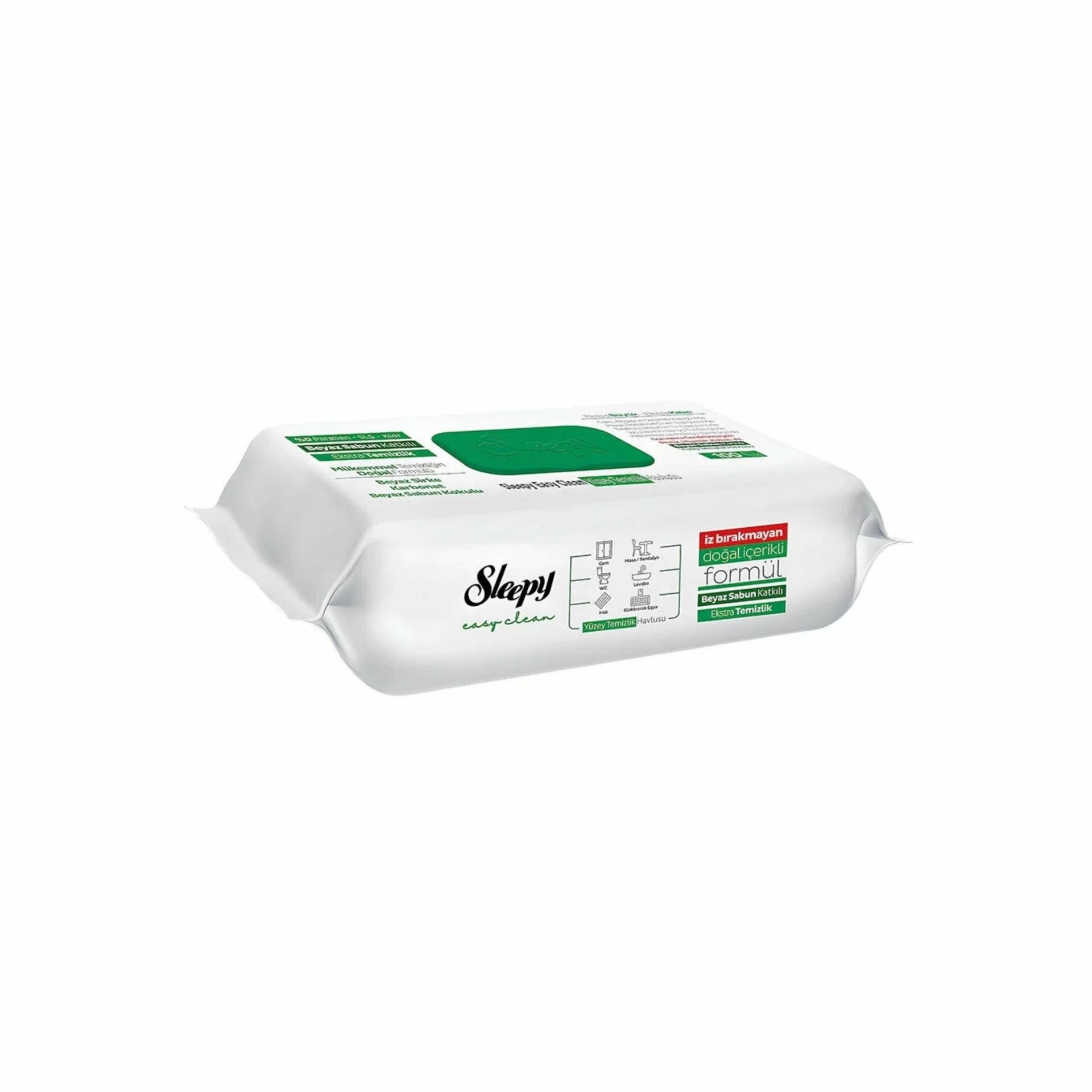 SLEEPY YÜZEY TEMİZLEME HAVLUSU BEYAZ SABUN 100 LÜ