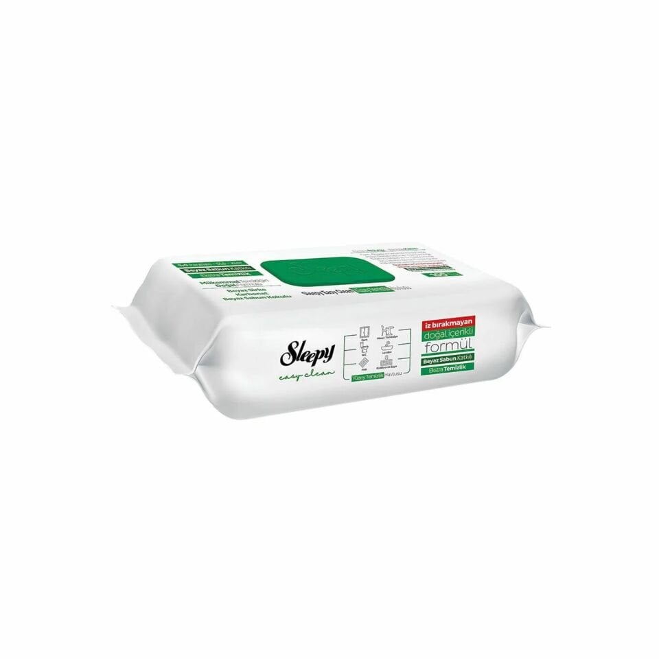 SLEEPY YÜZEY TEMİZLEME HAVLUSU BEYAZ SABUN 100 LÜ