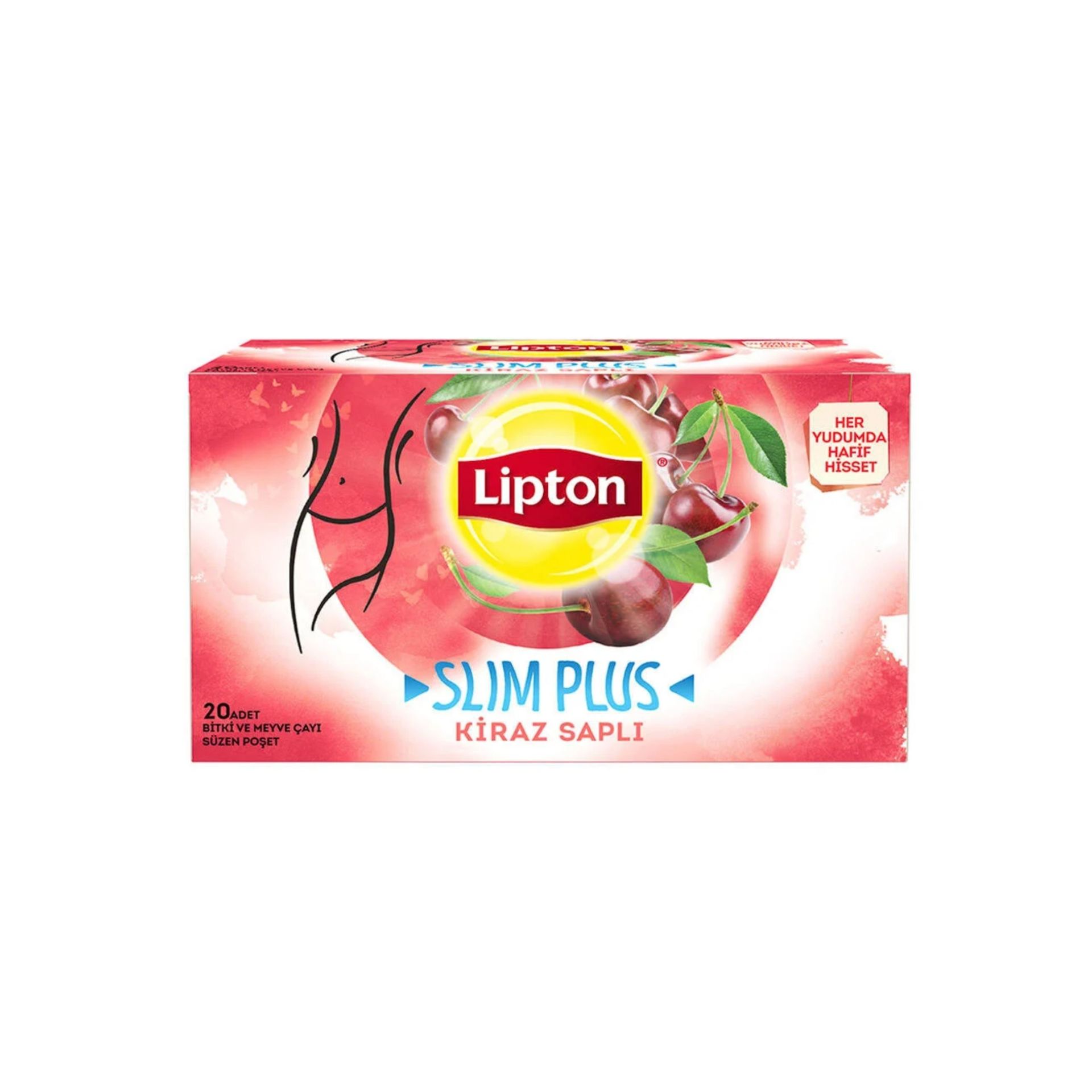 LİPTON BİTKİ ÇAYI F.PLUS KİRAZ SAPLI BARDAK 20'Lİ