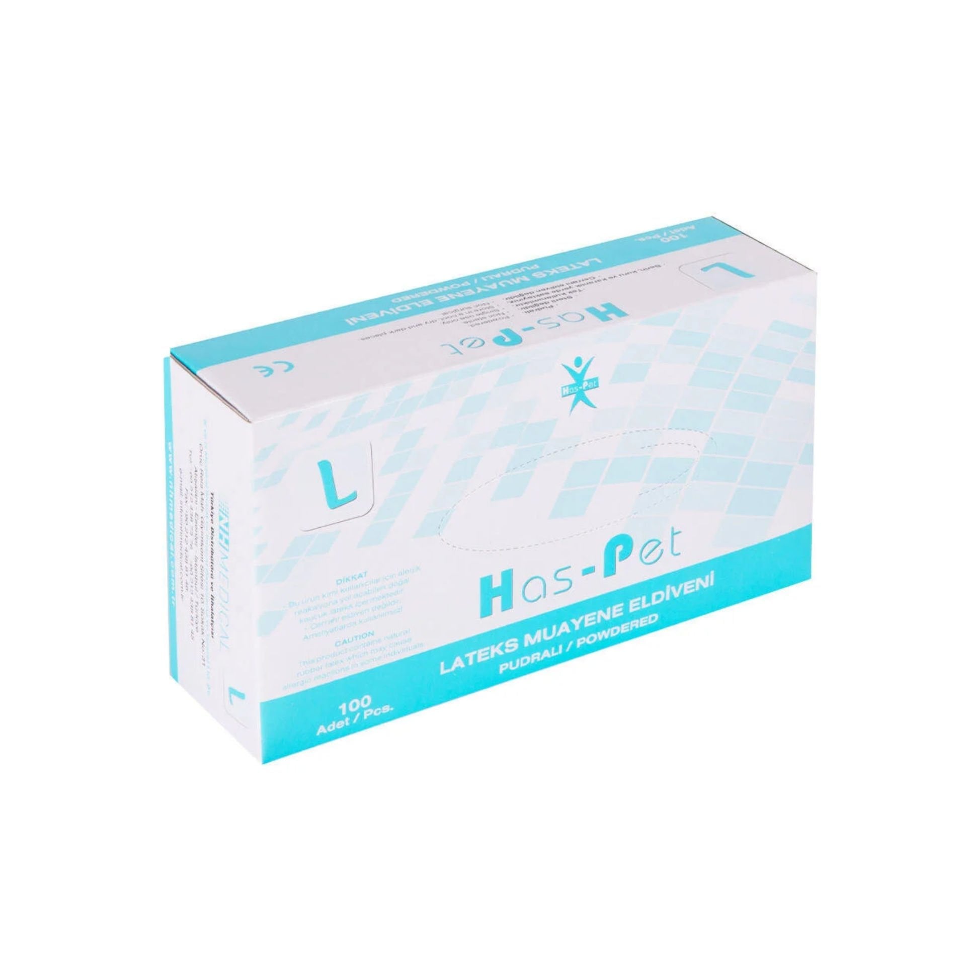 HASPET MUAYENE ELDİVENİ  (L) PUDRALI