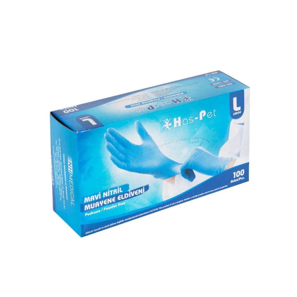 HASPET MUAYENE ELDİVENİ  (L) NİTRİL