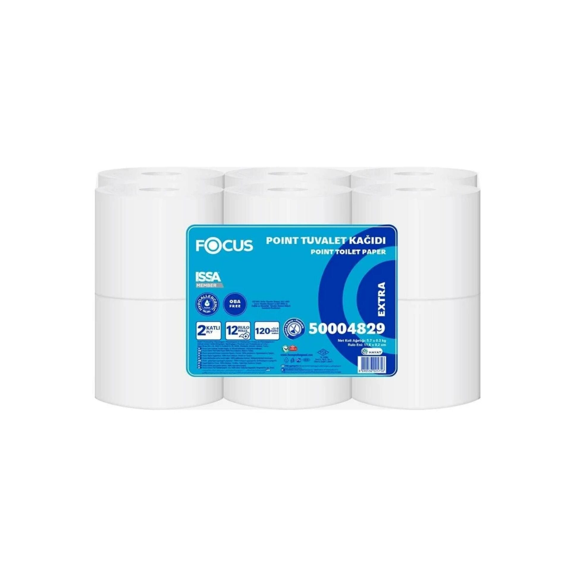 FOCUS EXTRA İÇTEN ÇEK TUVALET KAĞ.12Lİ 120M 3244