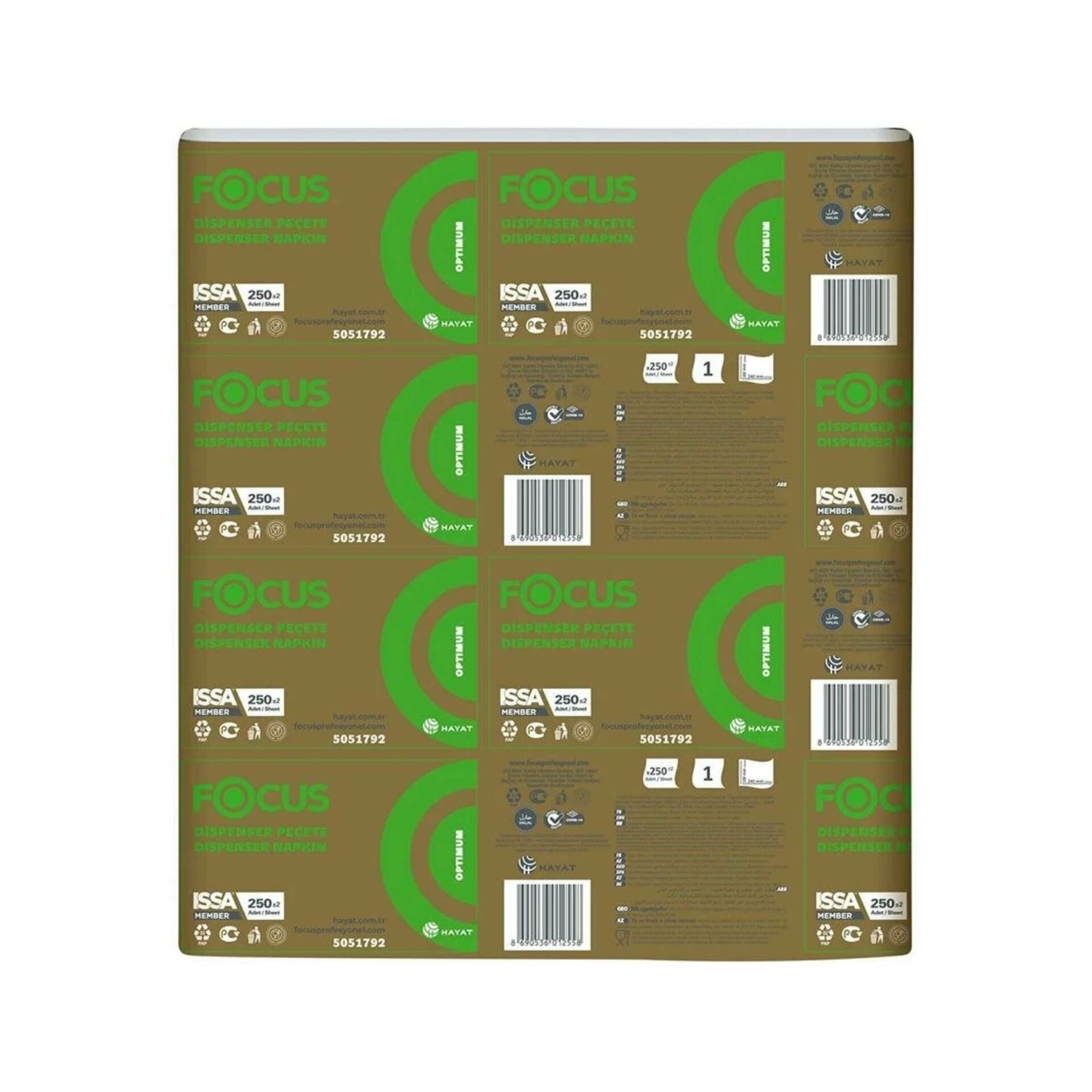 FOCUS OPTIMUM DİSPENSER PEÇETE 18X24 250X18