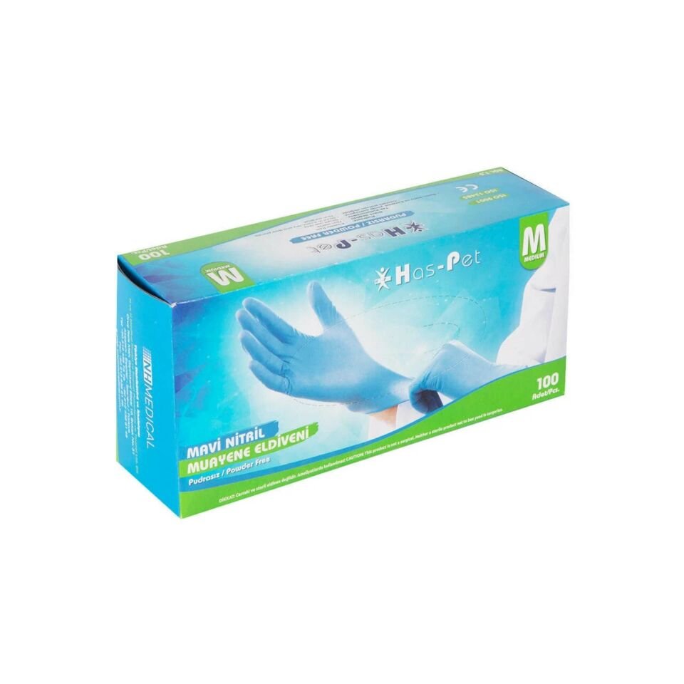 HASPET MUAYENE ELDİVENİ  (M) NİTRİL SİYAH
