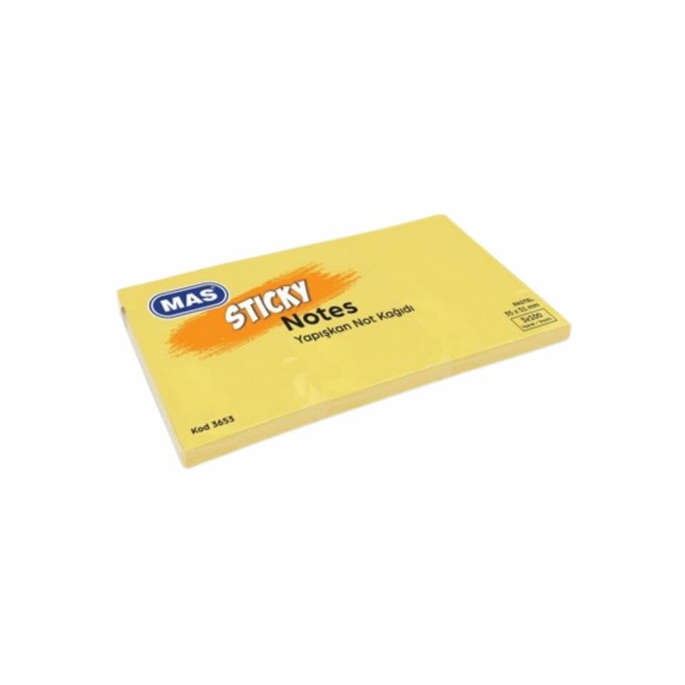 MAS YAPIŞKANLI NOT KAĞIDI 38X51 PASTEL 3 LÜ 3653