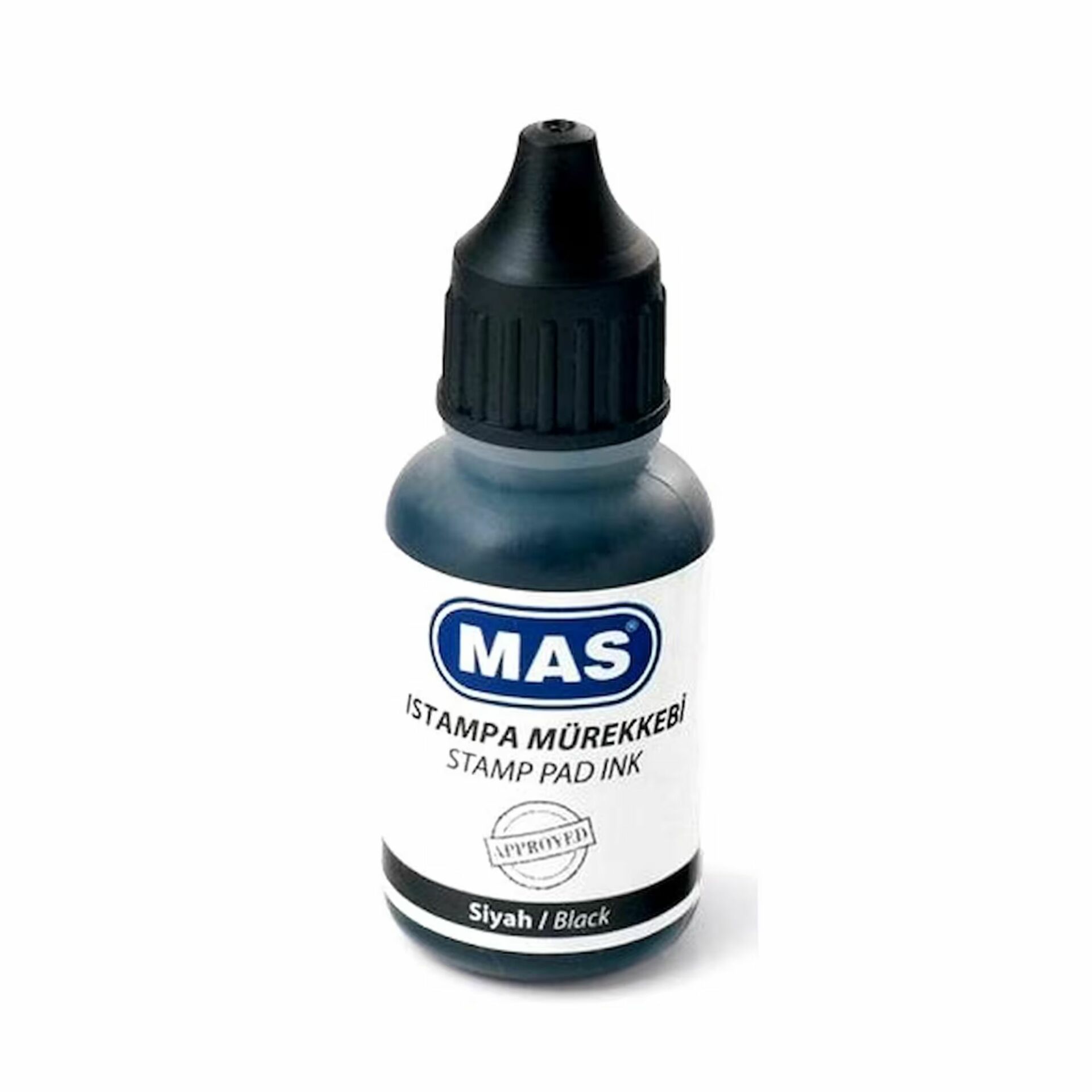 MAS ISTAMPA MÜREKKEBİ -20ML - SİYAH