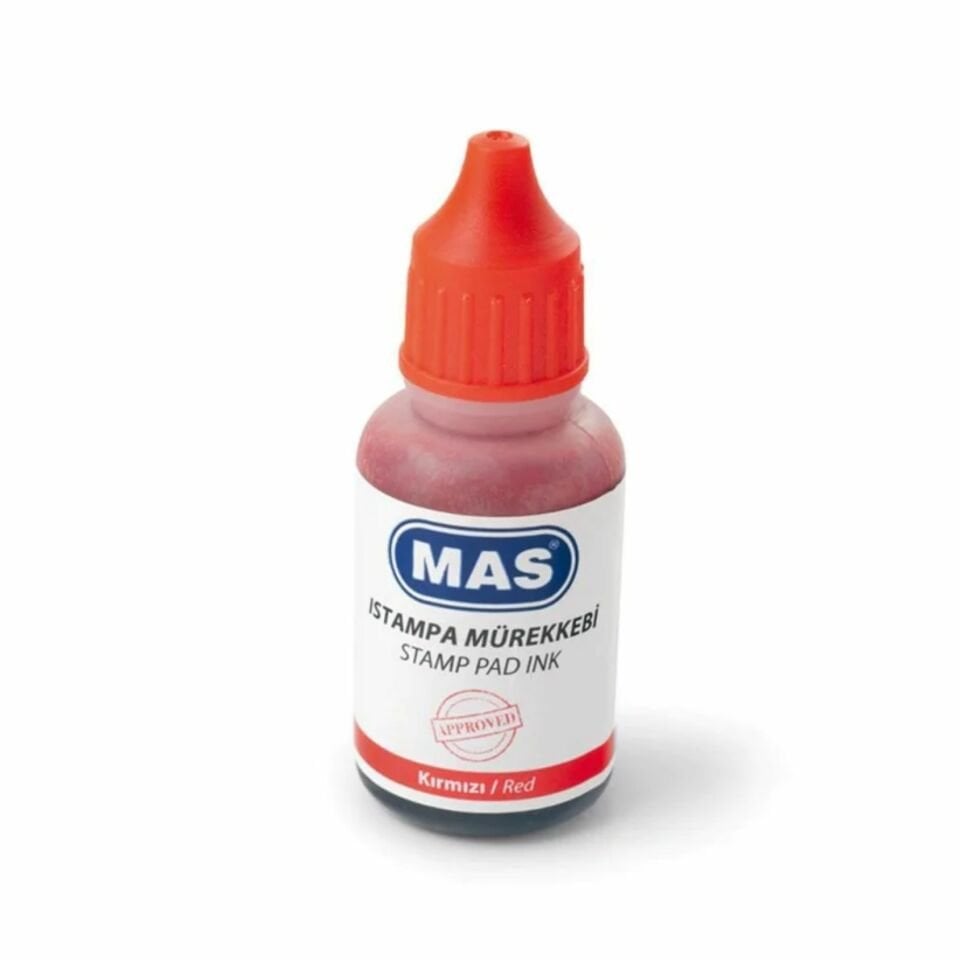 MAS ISTAMPA MÜREKKEBİ -20ML - KIRMIZI
