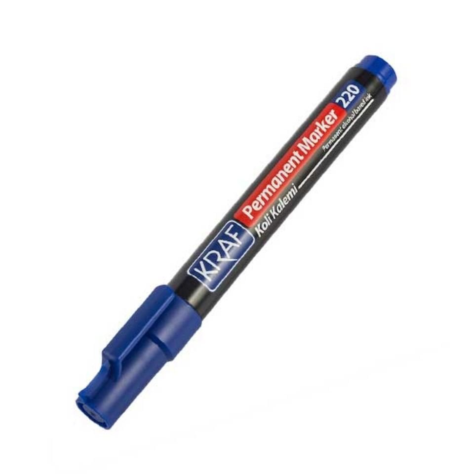 KRAF PERMANENT MARKÖR YUVARLAK UC 220 MAVİ