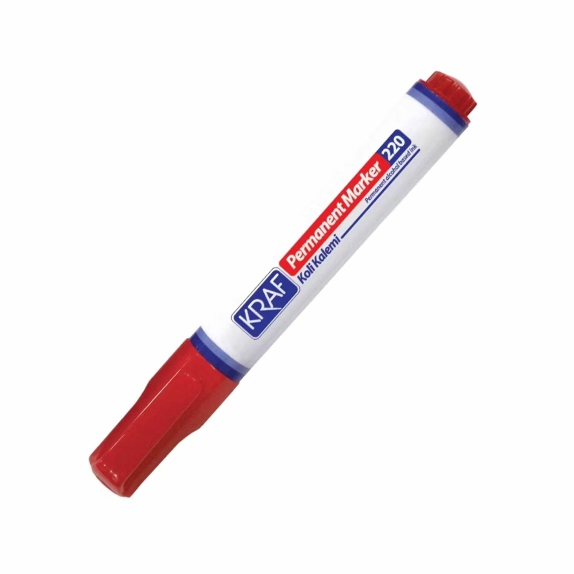 KRAF PERMANENT MARKÖR YUVARLAK UC 220 KIRMIZI