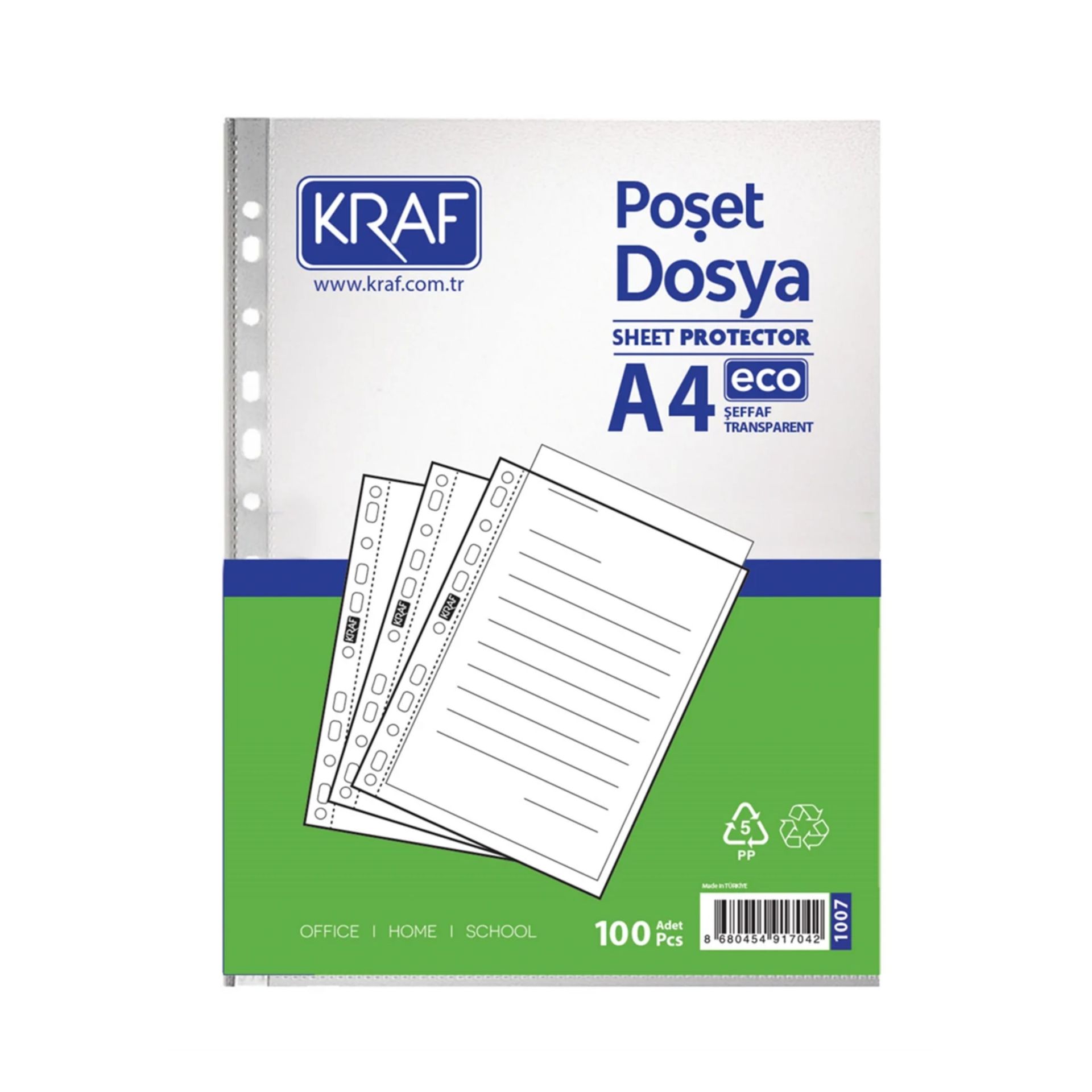 KRAF POŞET DOSYA A4 ECO 100LÜ 1007