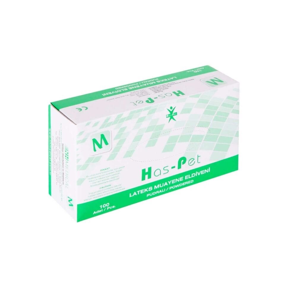 HASPET MUAYENE ELDİVENİ  (M) PUDRALI