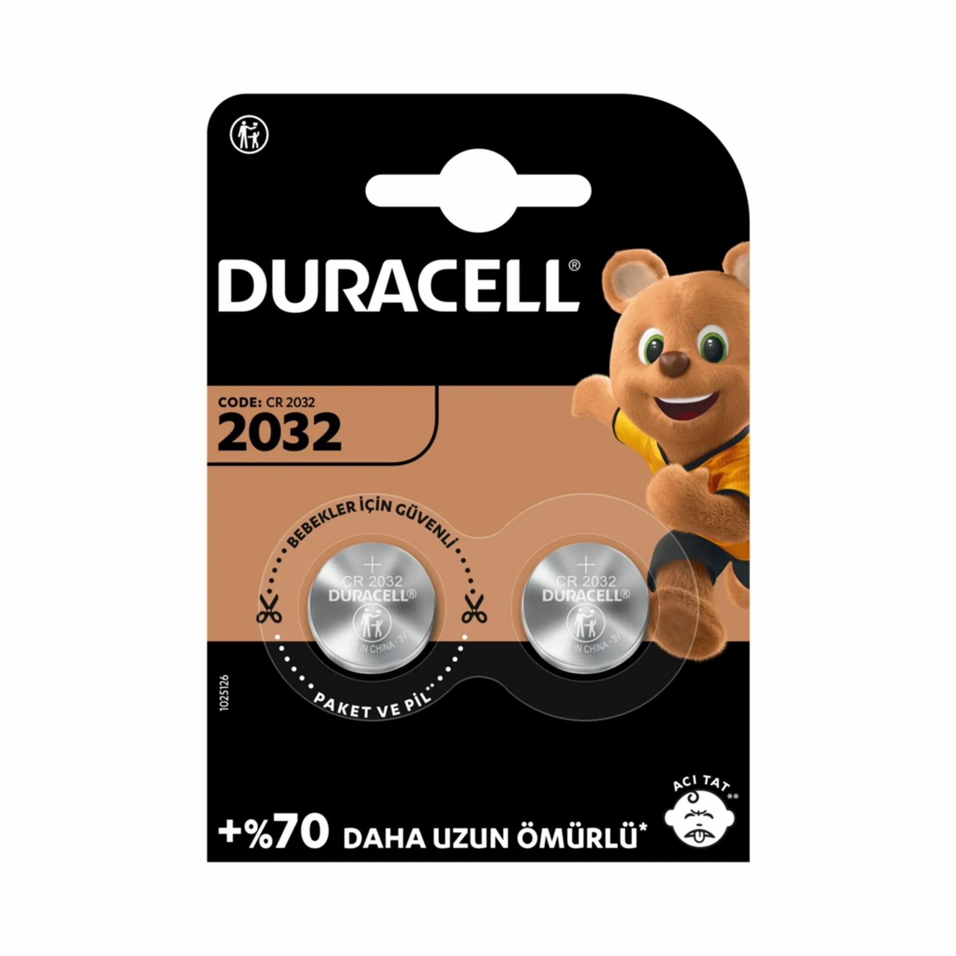 DURACELL PİL DÜĞME 2 Lİ LM DP2032