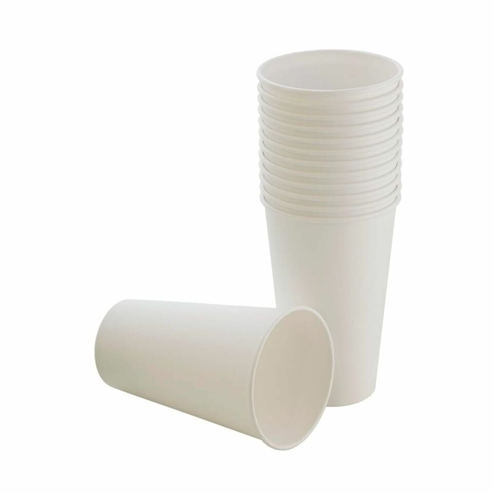 KARTON BARDAK 16 OZ 50 Lİ BEYAZ