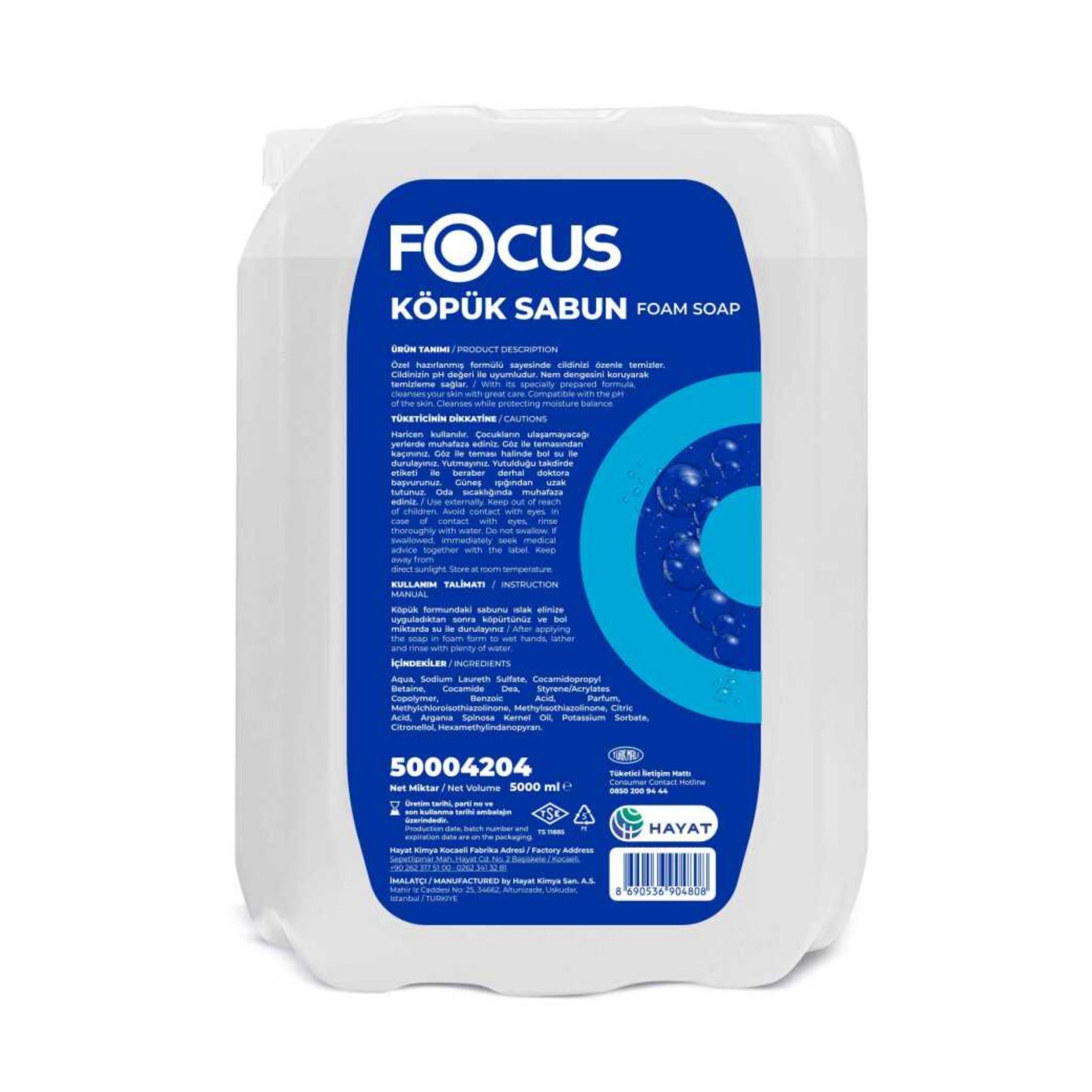 FOCUS KÖPÜK SABUN 5 LT