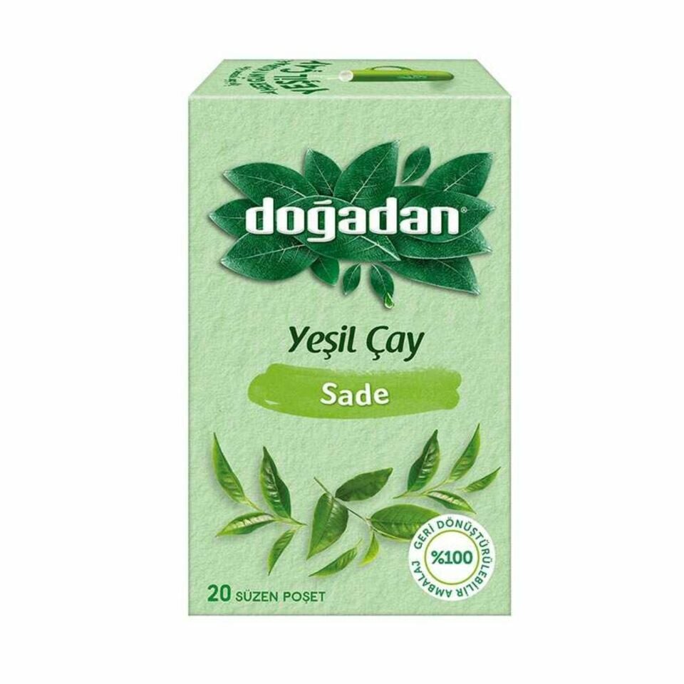 DOĞADAN YEŞİL ÇAY SADE  20 Lİ PAKET