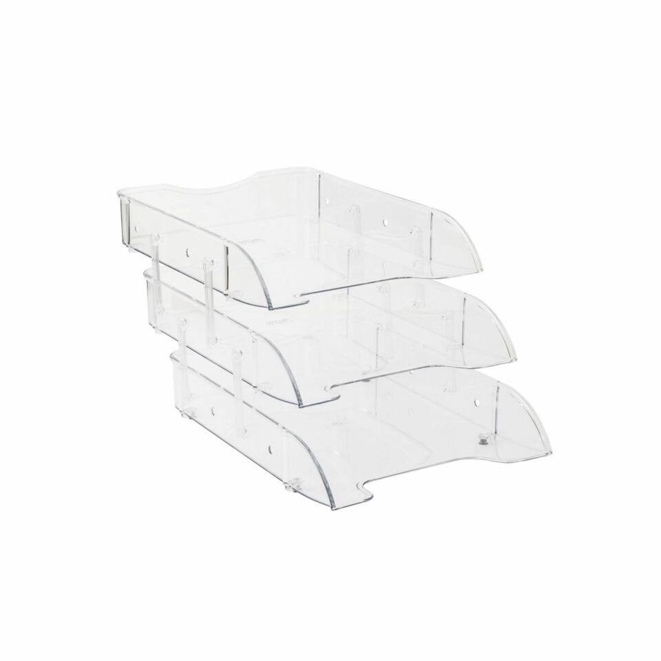 KRAF EVRAK RAFI 3 LÜ RAYLI ŞEFFAF 829G