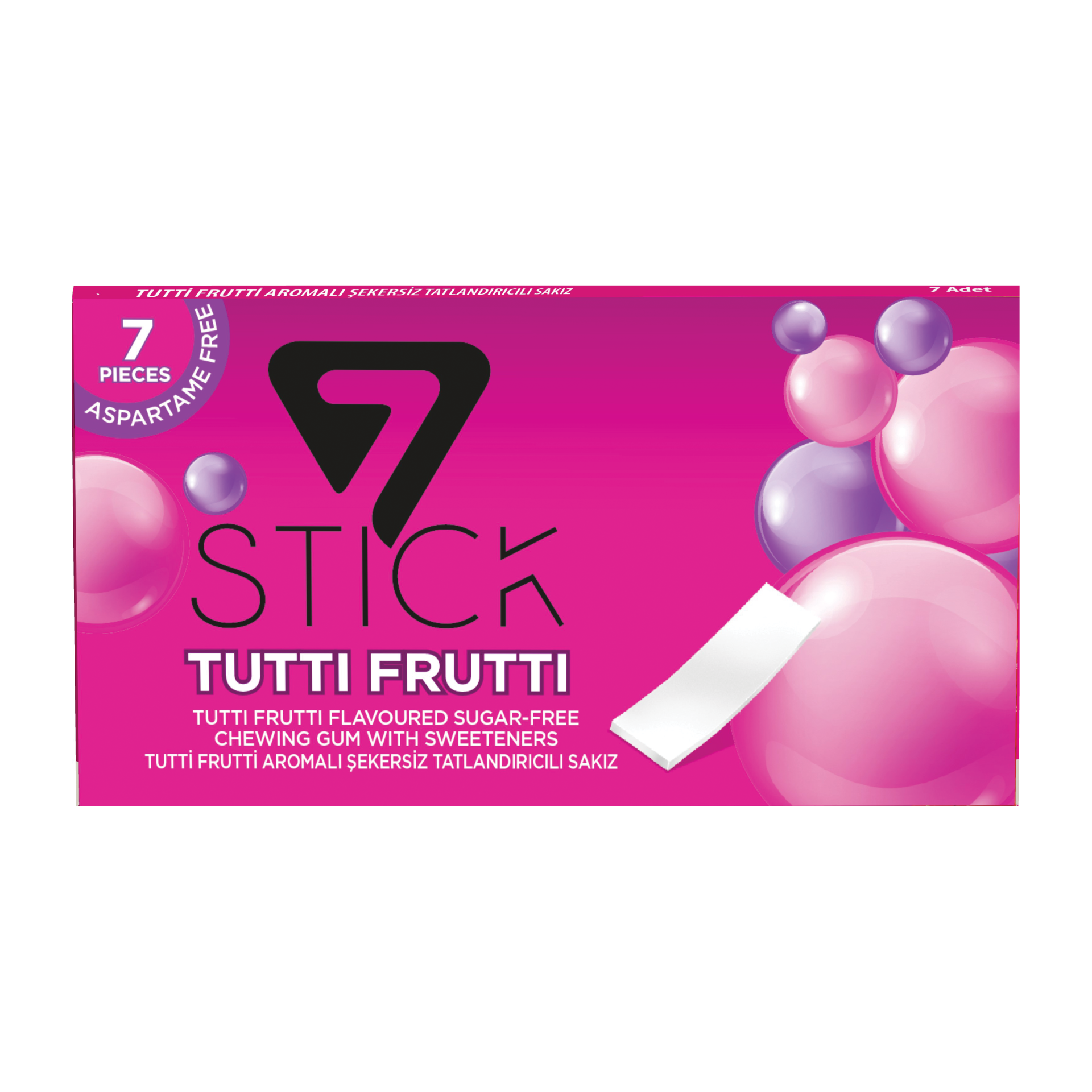 7STICK SEKERSIZ 7LI TUTTI FRUTTI AROMALI SAKIZ 14,5gr