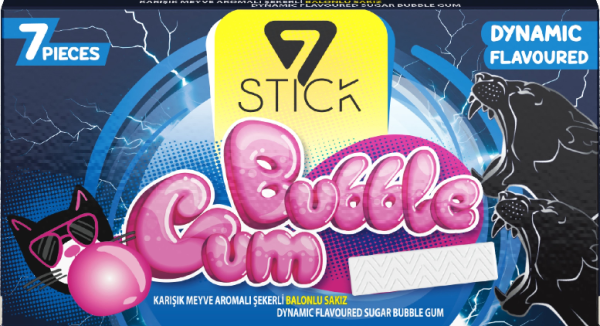 7STICK SEKERLI 7LI KARIŞIK MEYVE AROMALI SAKIZ 14,5gr