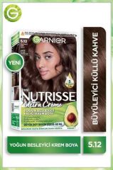 Garnier Nutrisse Yoğun Besleyici Kalıcı Krem Saç Boyası - 5.12 Büyüleyici Küllü Kahve