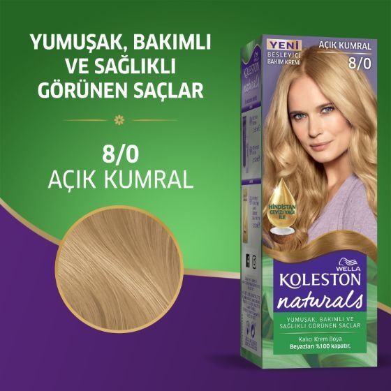 Koleston Naturals Açık Kumral Saç Boyası 8-0