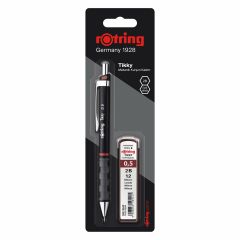 Rotring Tikky Versatil, 0.5 Uçlu Kalem + 2B Uç hediye, Siyah