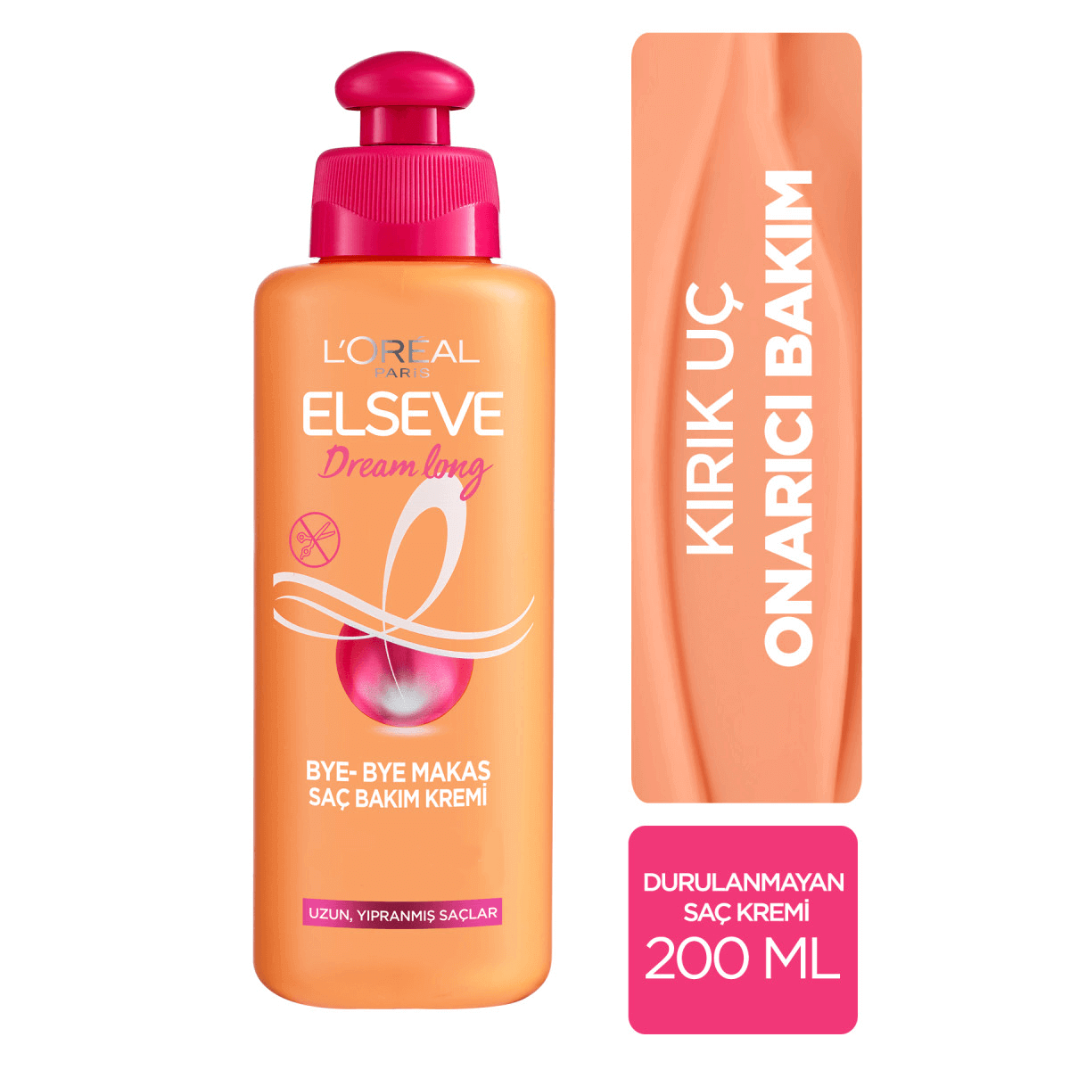 L'Oréal Paris Elseve Dream Long Bye Bye Makas Saç Bakım Kremi 200 ml