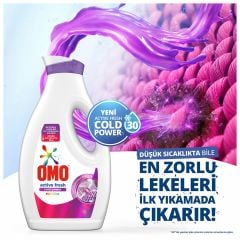 Omo Sıvı Active Fresh Cold Power Renkliler İçin Çamaşır Deterjanı 1690 ml