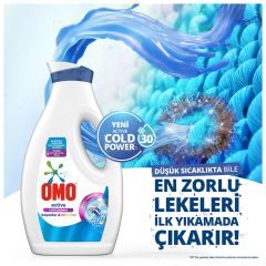 Omo Sıvı Active Cold Power Beyazlar ve Renkliler İçin Çamaşır Deterjanı 1690 ml