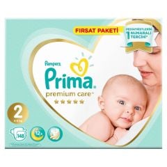 Prima Bebek Bezi Premium Care Fırsat Paketi 2 Beden Mini 148 Adet