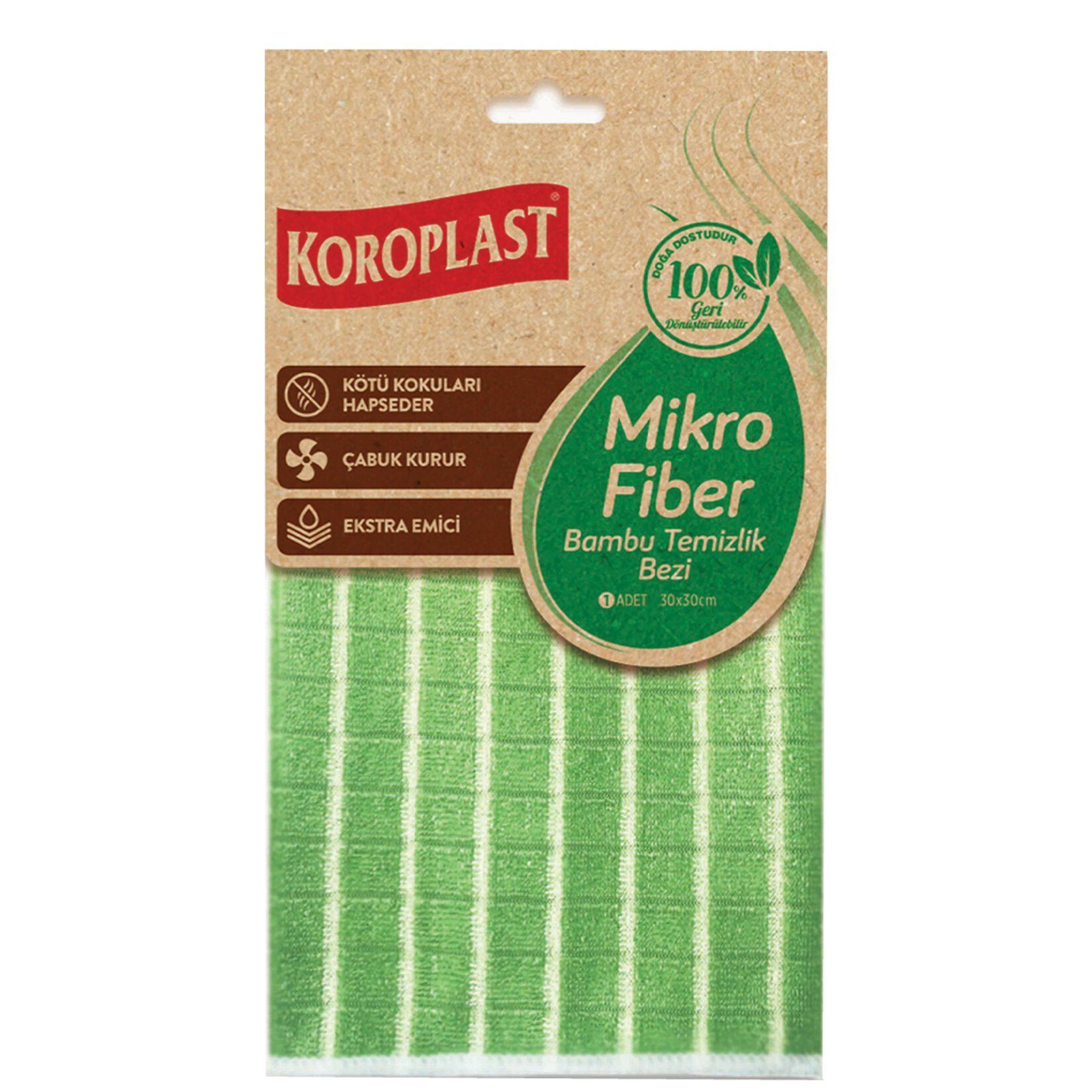 Koroplast Mikrofiber Bambu Temizlik Bezi 30*30 cm