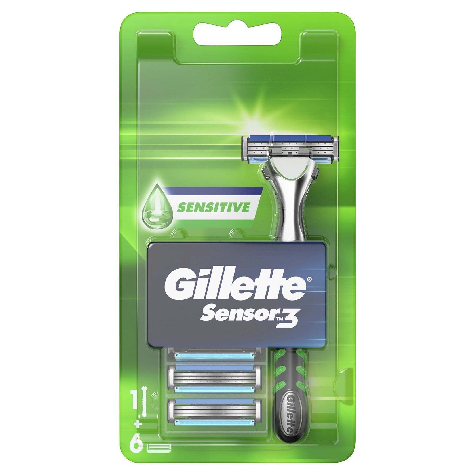 Gillette Sensor3 Sensitive Tıraş Makinesi + 6 Yedek Tıraş Bıçağı