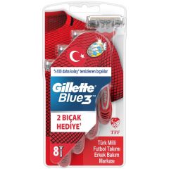 Gillette Blue3 Milli Takım Özel Paketi 8'li Tıraş Bıçağı