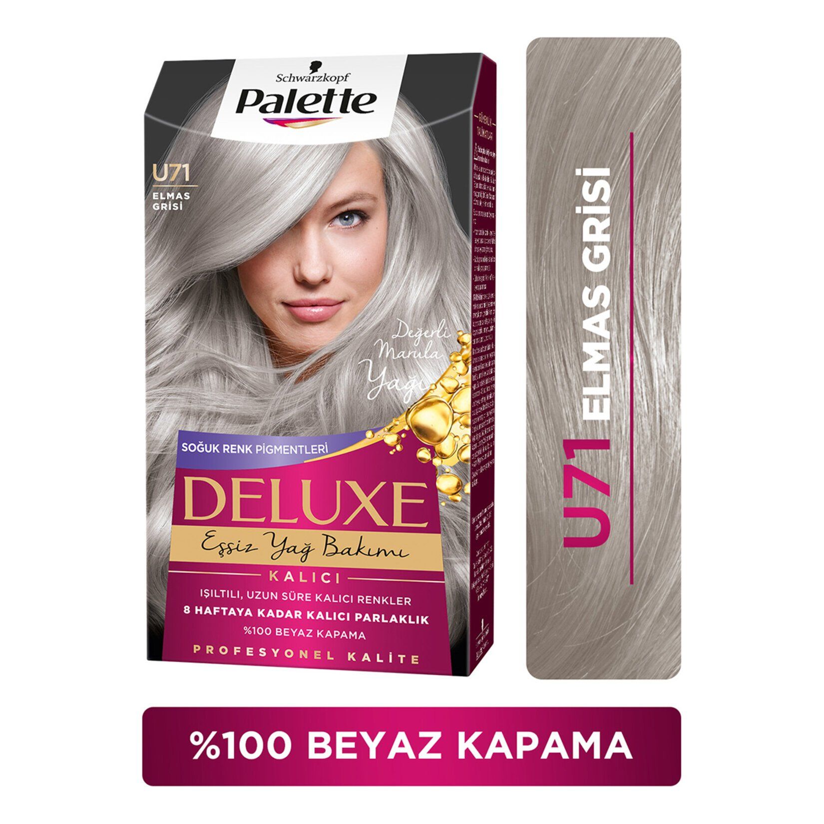 Palette Deluxe Saç Boyası U71 - Elmas Grisi