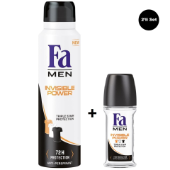 Fa Men Invisible Power Erkek Deo Sprey 150 ml + Invisible Power Erkek Roll-On 50 ml