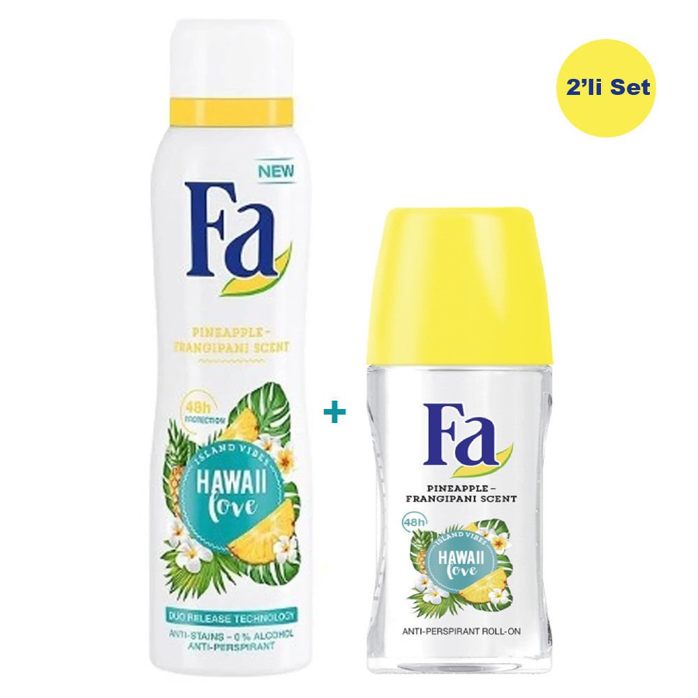 Fa Hawaii Love Kadın Deo Sprey 150 ml + Hawaii Love Kadın Roll-on 50 ml