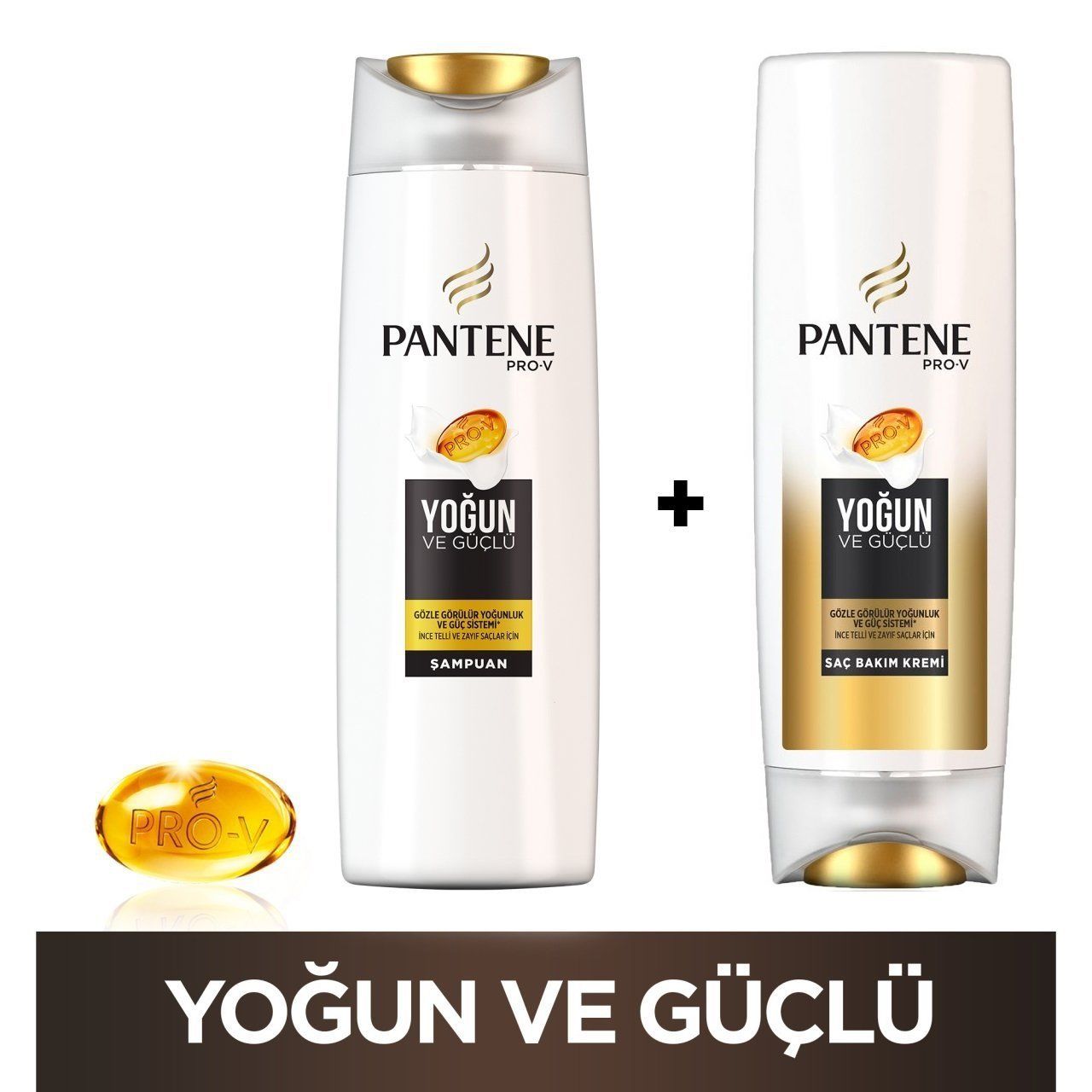 Pantene Yoğun ve Güçlü Şampuan 550 ml + Saç Kremi 550 ml