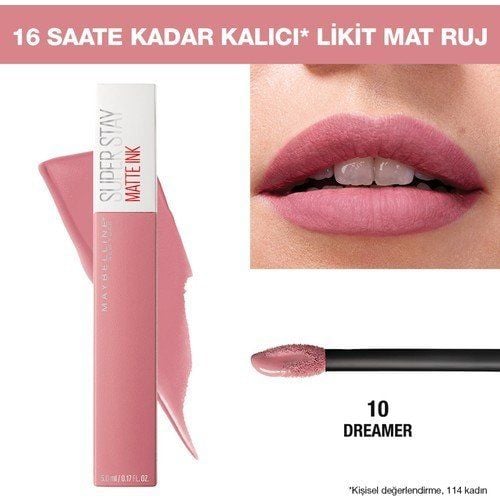 Maybelline New York Super Stay Matte Ink Ruj - 10 Dreamer