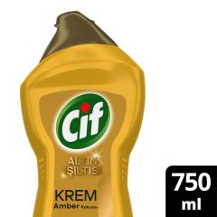 Cif Krem Yüzey Temizleyici Altın Işıltısı Amber Kokulu 750 ml