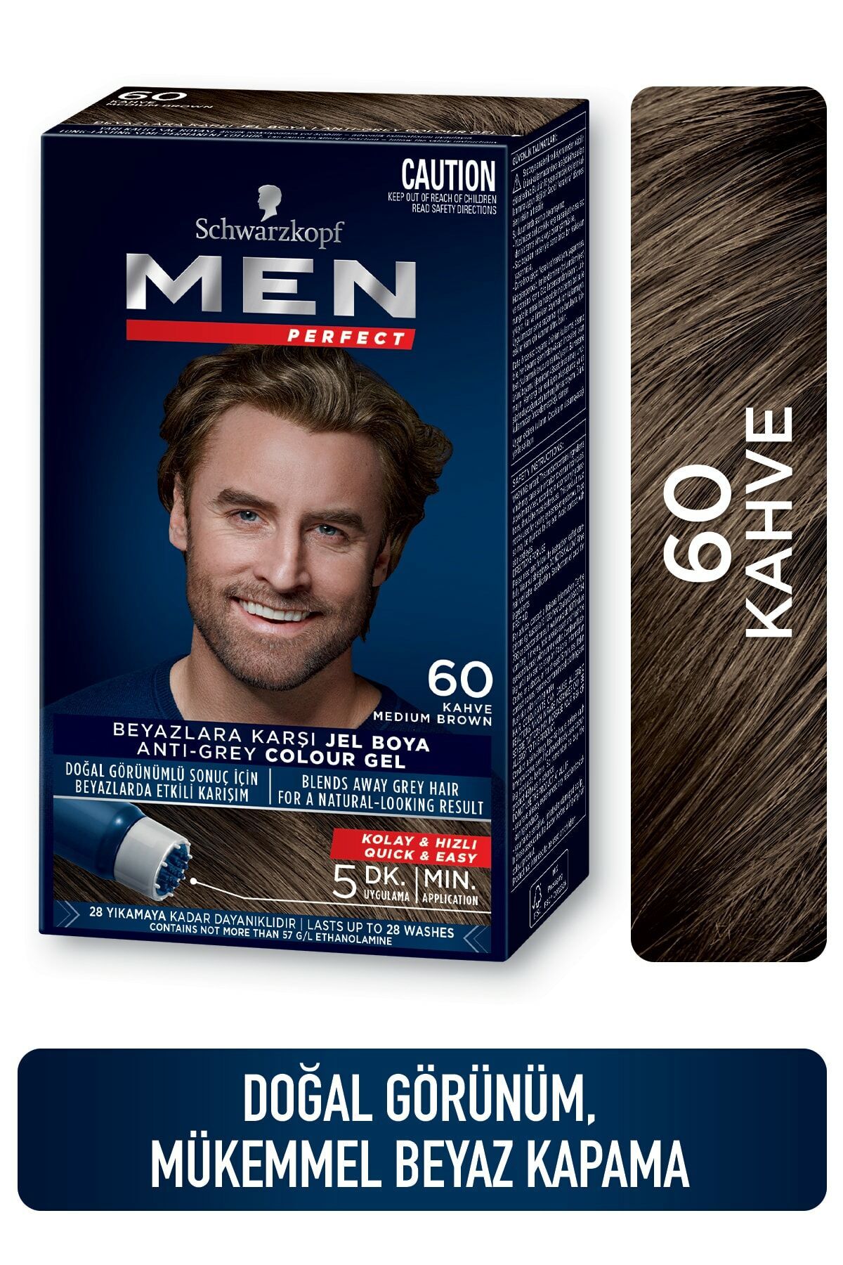 Men Perfect Erkek Saç Boyası 60 - Kahve