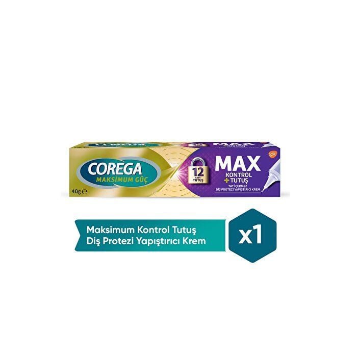 Corega Diş Protezi Yapıştırıcı Krem Max Kontrol 40 gr