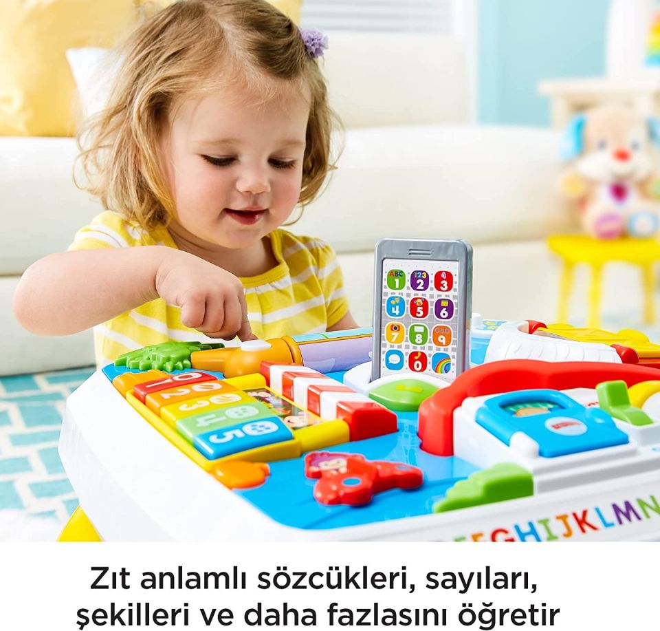 Fisher Price Eğlen & Öğren Eğitici Köpekçiğin Aktivite Masası (Türkçe ve İngilizce)