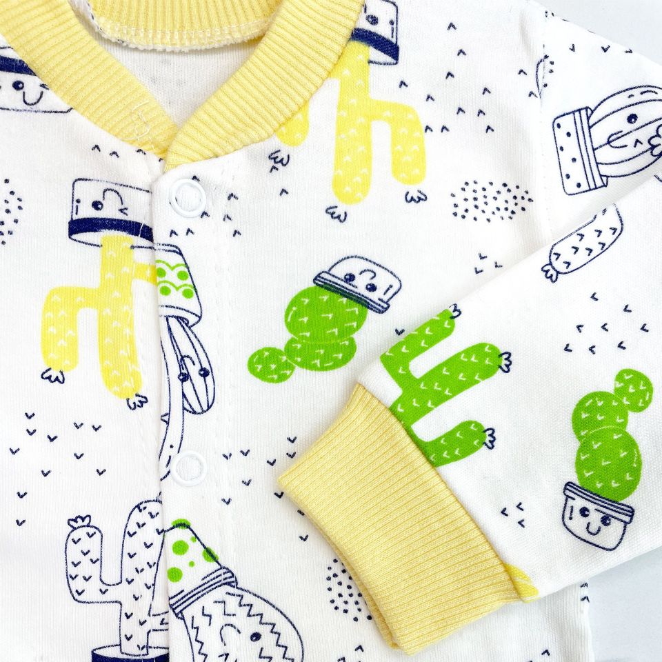 Sema Baby Sleeper Cactus Bebek Pijama Takımı 0-3 Ay - Sarı